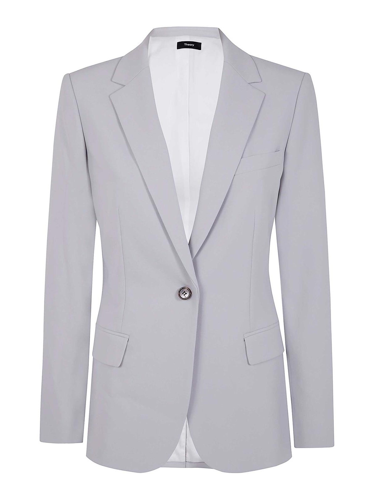 Theory Size 2 Staple Blazer B Pearl Blue Admiral Crepe Jacket Coat $495