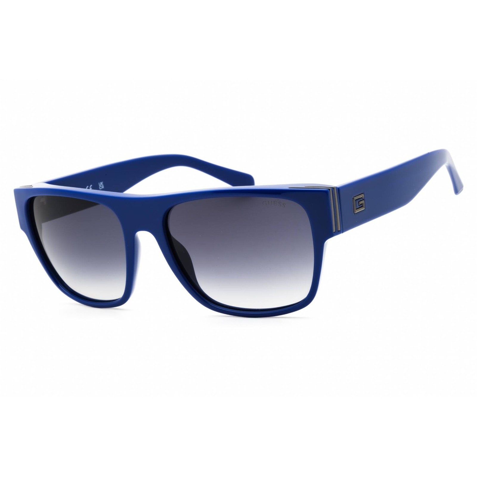 Guess Men’s Sunglasses Shiny Blue Injected Propionate Full Rim Frame GU00277 90B