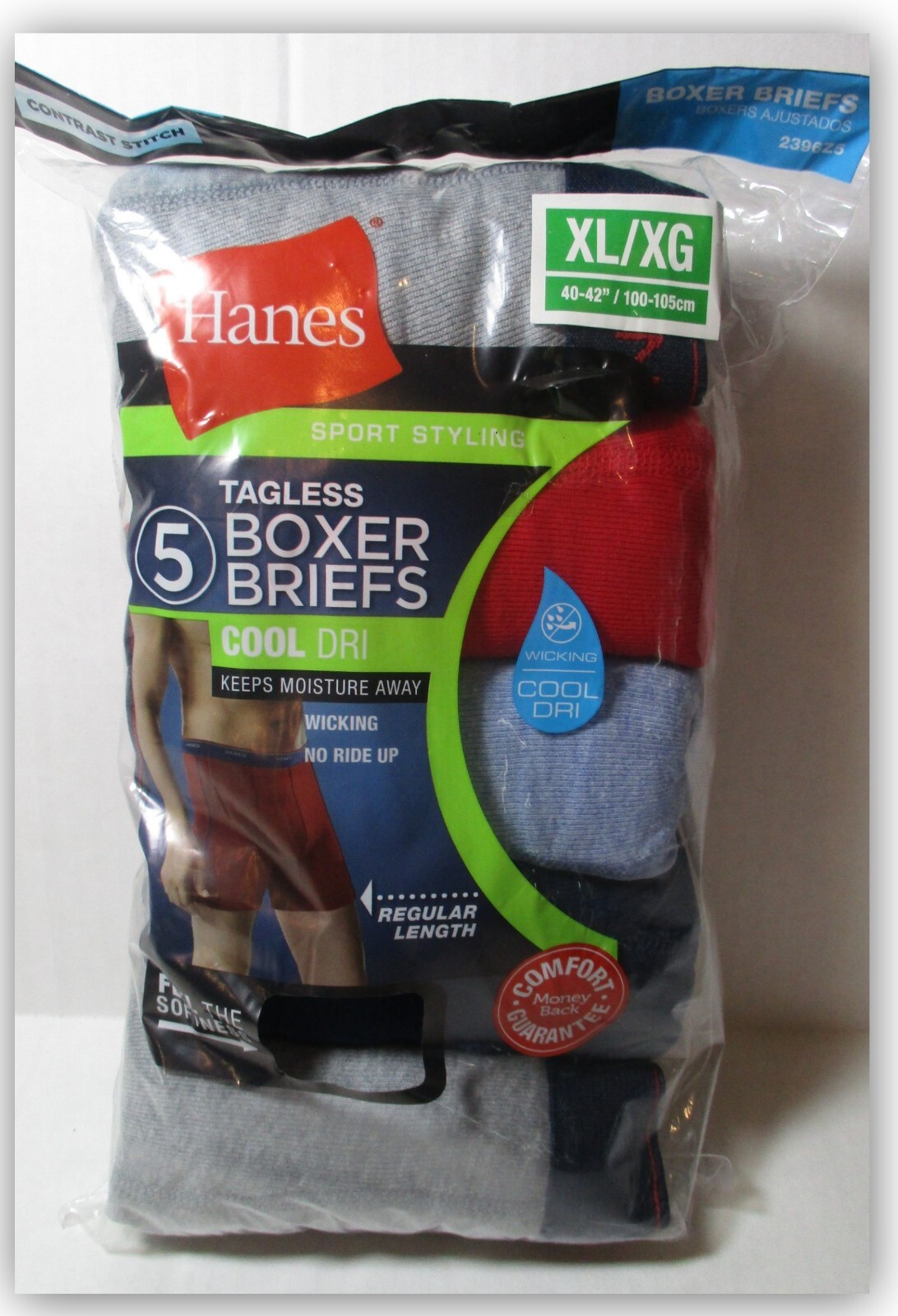 Hanes Boxer Briefs Men’s Soft Cool-Dri Sport Styling underwear XLARGE or SMALL