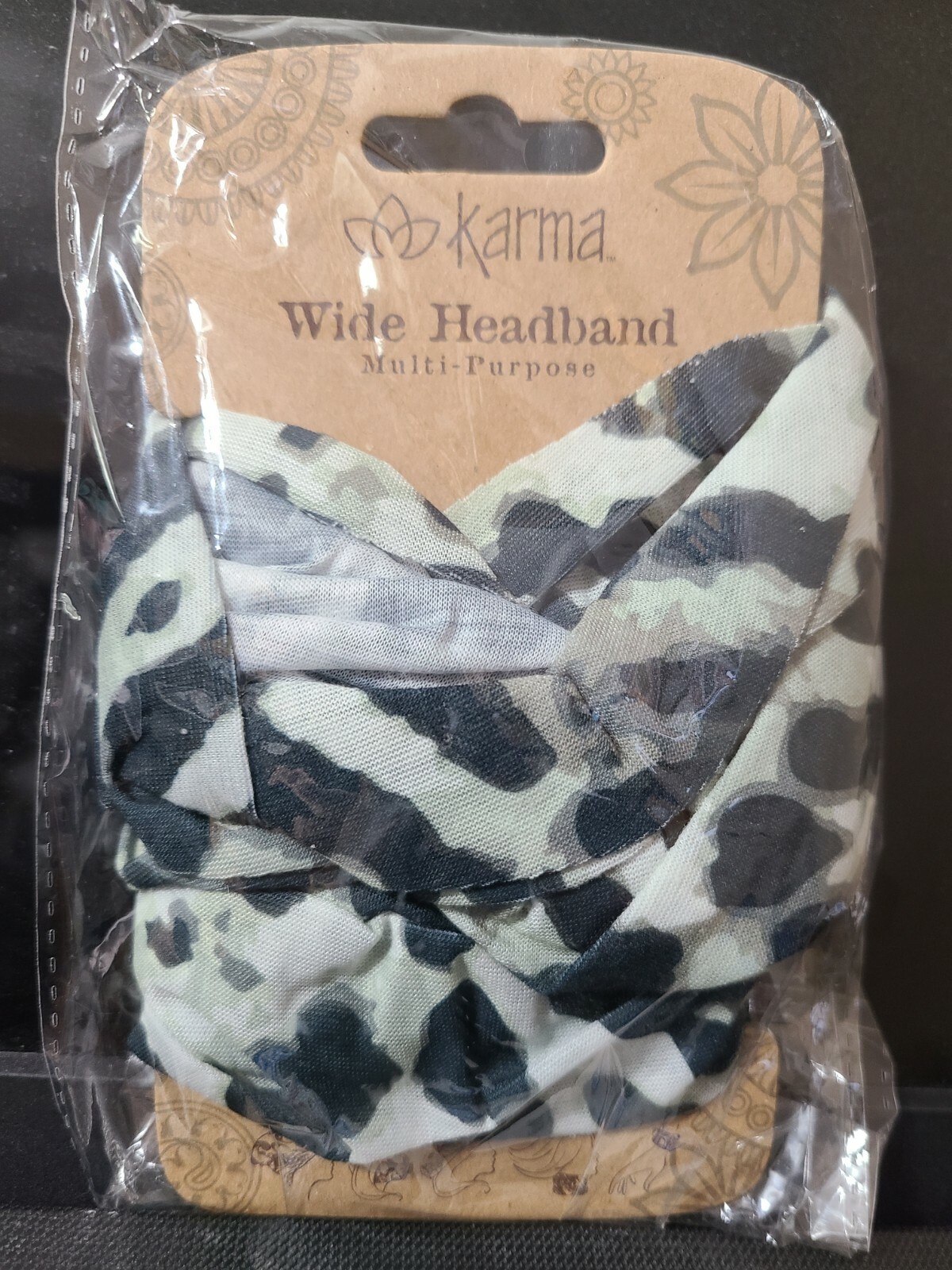 Karma Gifts Leopard Wide Headband 100% Polyester Microfibre NEW
