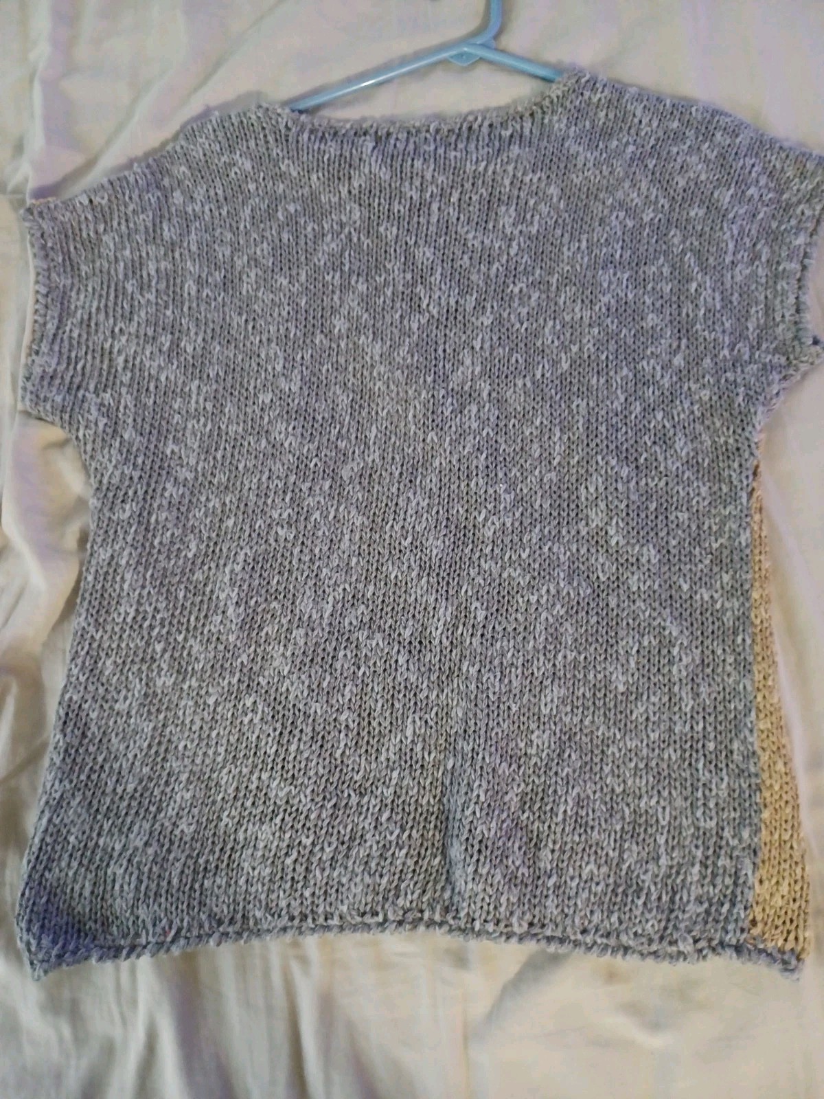 Renee Tener for Jeanne Pierre womans s geometric hand knit sweater linen blend