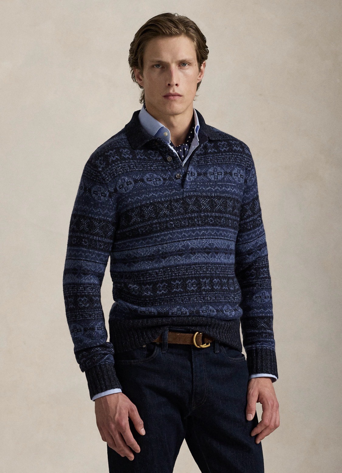 Polo Ralph Lauren Fair-Isle Wool-Linen Sweater