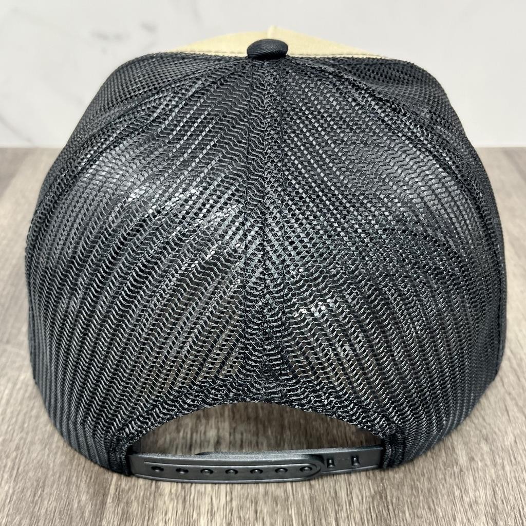Whiskey Bent Hat Co Cali Tan/Black Trucker Mesh Back Adjustable Snapback