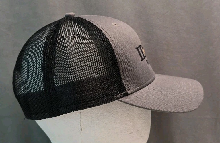 IDAHO Barley Grower hat gray black mesh back snapback embroidered trucker cap