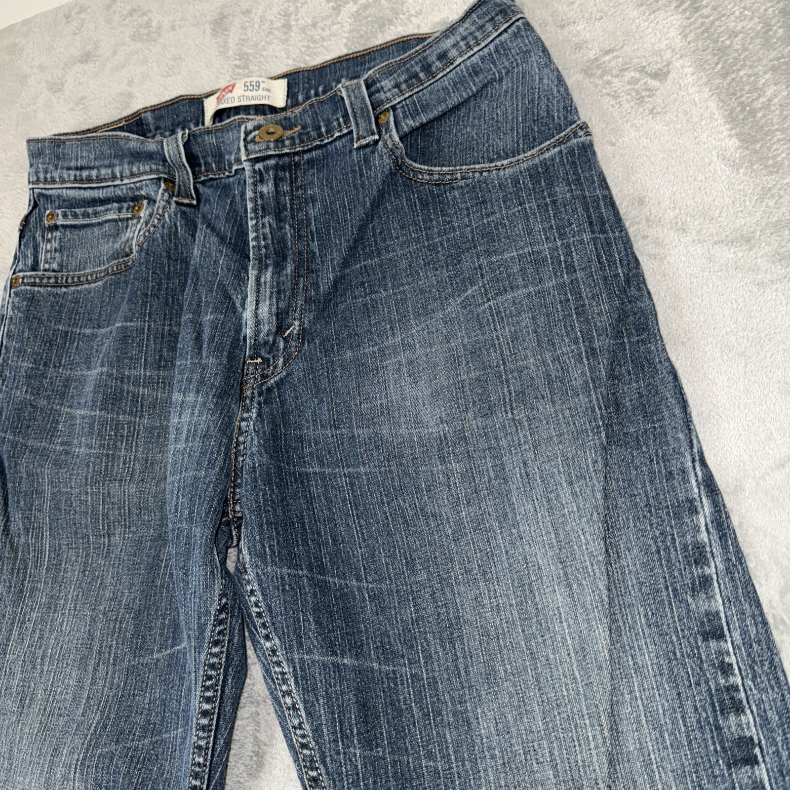 Levi’s 559 Mens Jeans Size 32 X 30 Blue Denim 5-Pockets Relaxed Straight Leg