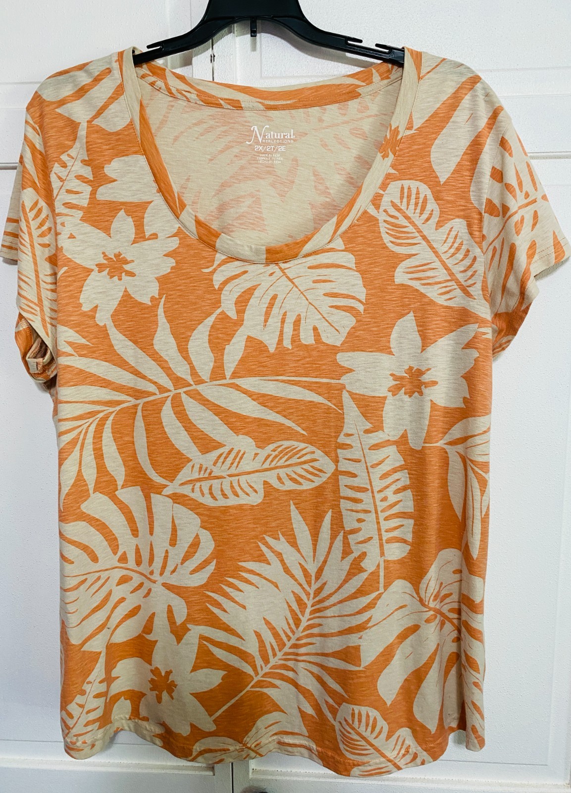 Natural Reflections Top Plus Size 2X Peach and Tan Color from Bass Pro Shop