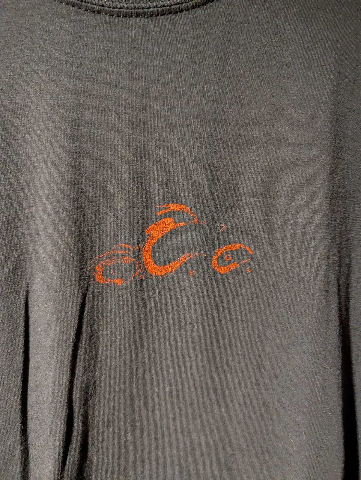 Vintage Orange County Choppers New York Flames Sword Motorcycle Black T-shirt