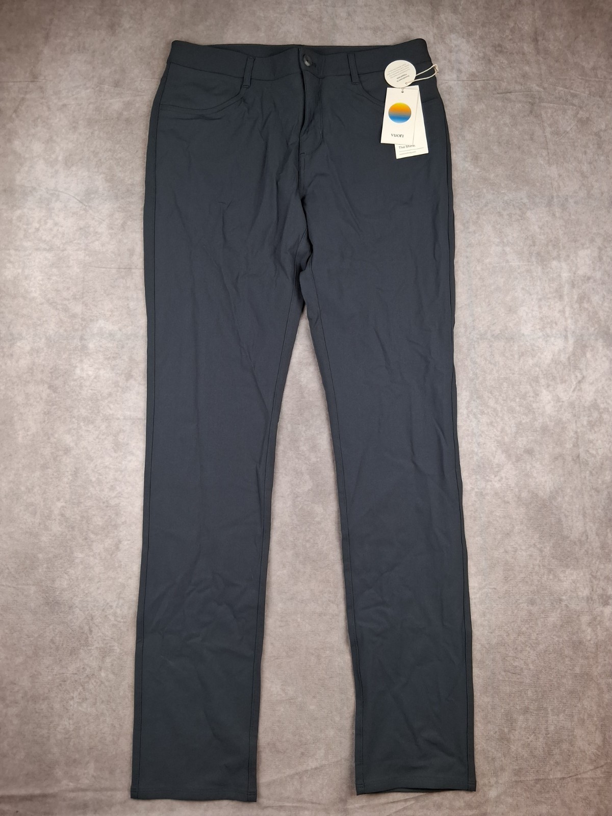 Vuori Meta Pants Mens 34×34 Fit Slim Charcoal Gray Performance Trouser NEW