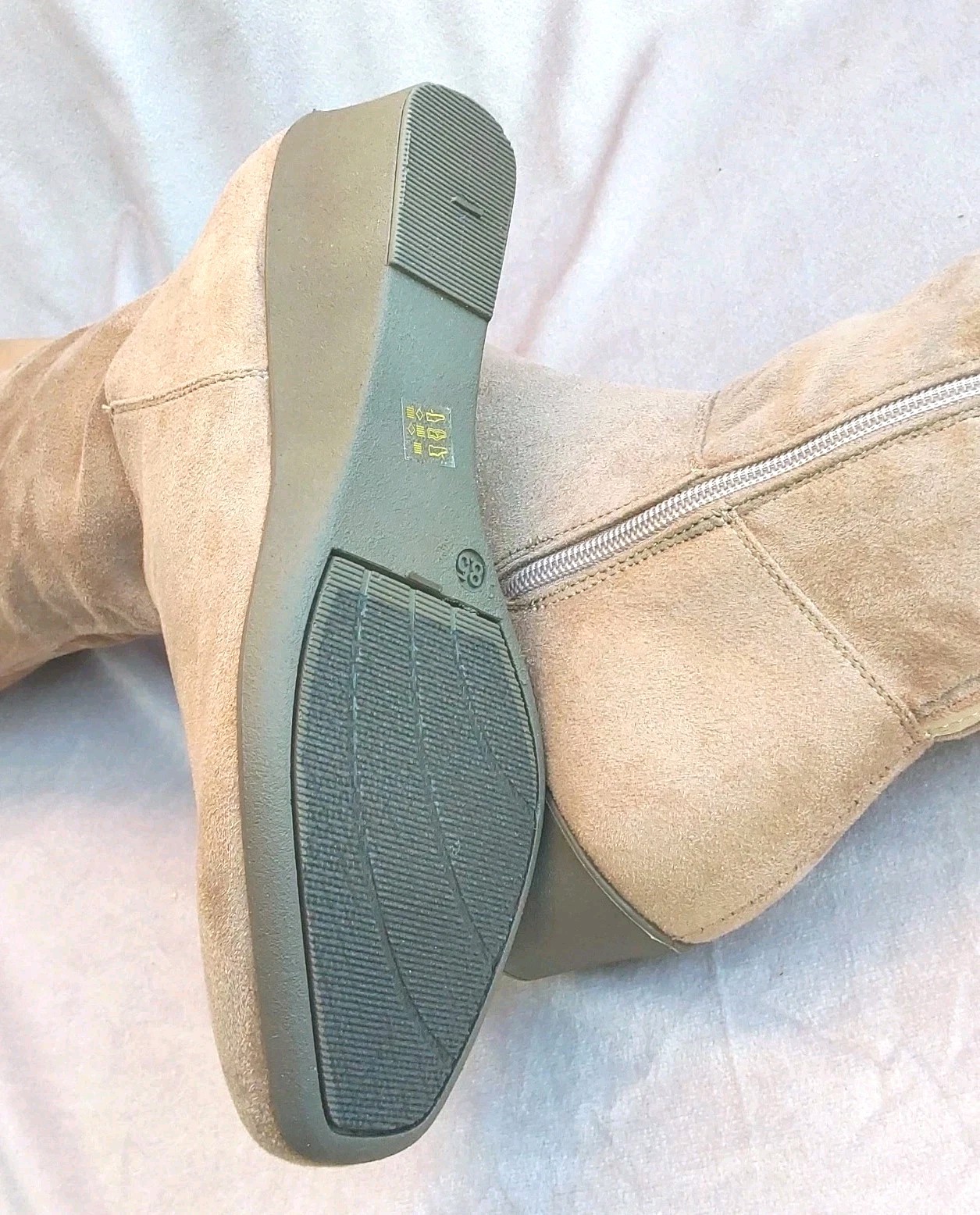 Chinese Laundry Light-On Tall Over The Knee Taupe Boots Women’s Sz 8.5 Medium