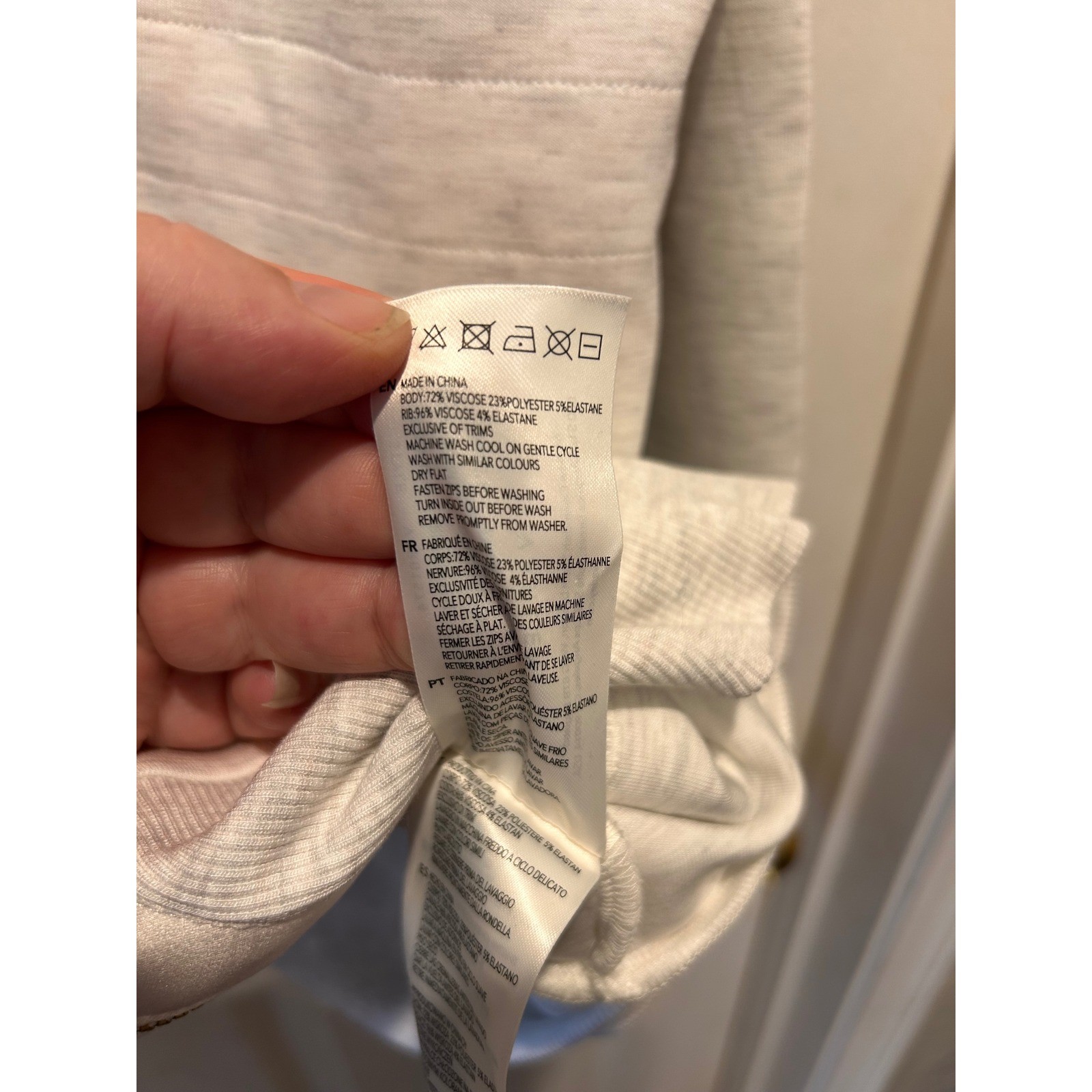 Varley Ridgefield Longline Jacket DoubleSoft Oatmeal Marl Full Zip Wmns Small