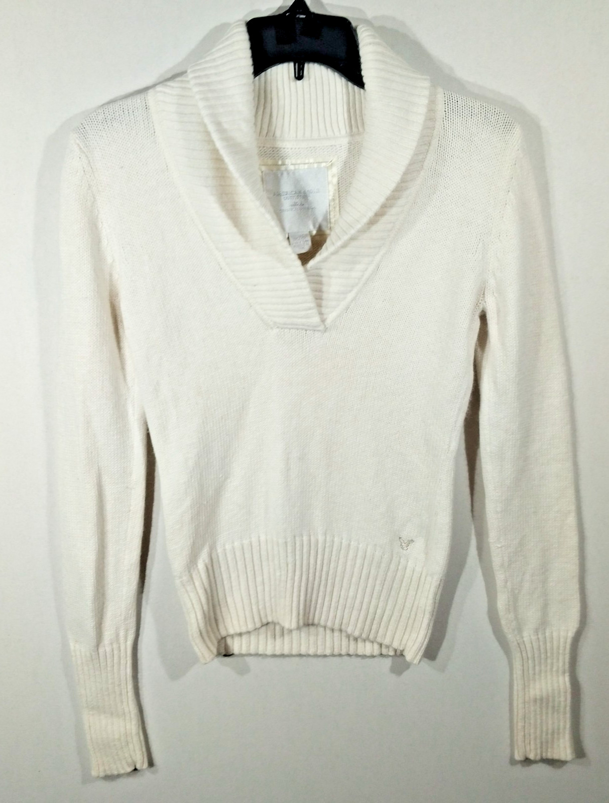 2013 American Eagle Angora Blend Shawl Neck Sweater Long Cuffs Women’s Size M