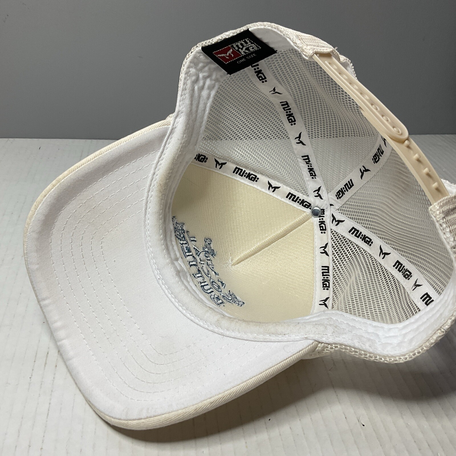 Muka White Snap Back Trucker Hat Anti Social Butterfly Hat