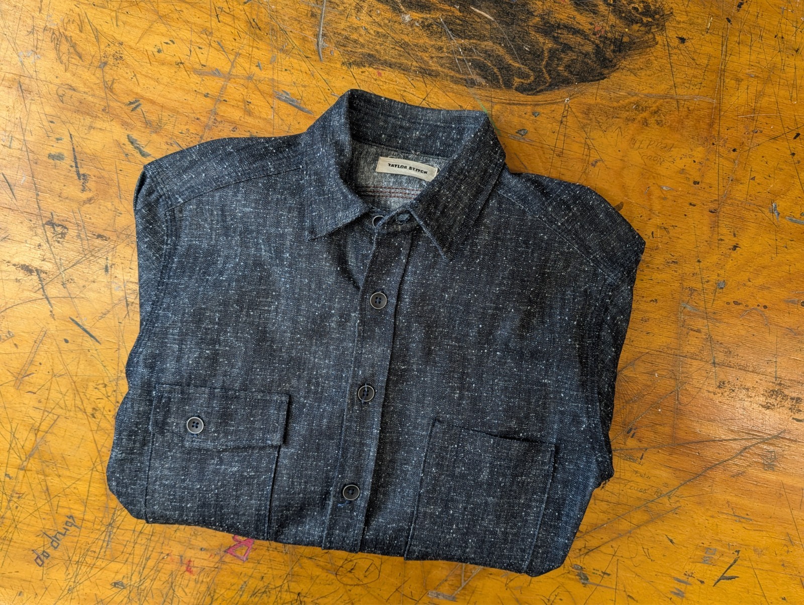 Rare Taylor Stitch The Utility Shirt in Heavy Slub Denim – Medium 40