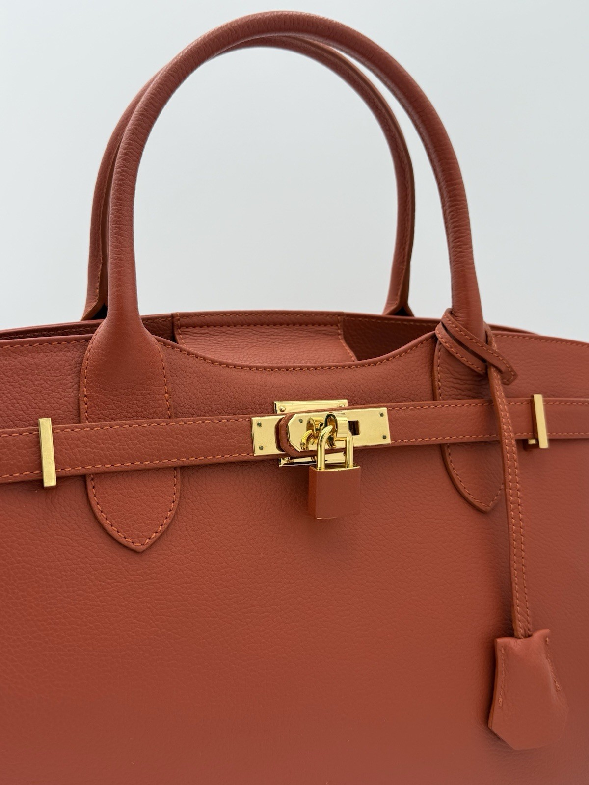 🐢MORABITO 1905 PARIS • DIVA 35 Bag in Terracotta • Made in ITALY (Late Model)
