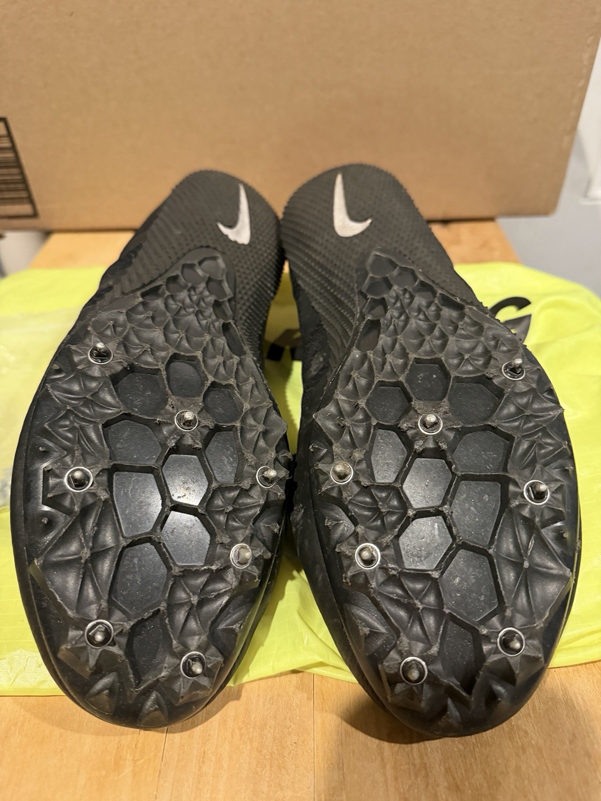 Nike Zoom Rival S 9 Track & Field Spikes Black/White Lace-Up Low Top Sz 11 Men’s