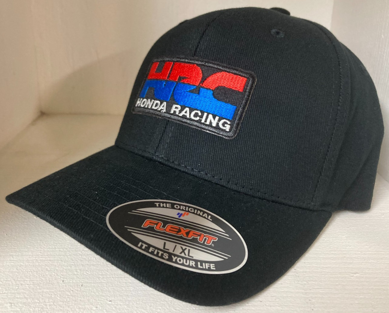 Honda Racing HRC Retro FLEXFIT Hat Cap Classic EMBROIDERED Patch S/M L/XL