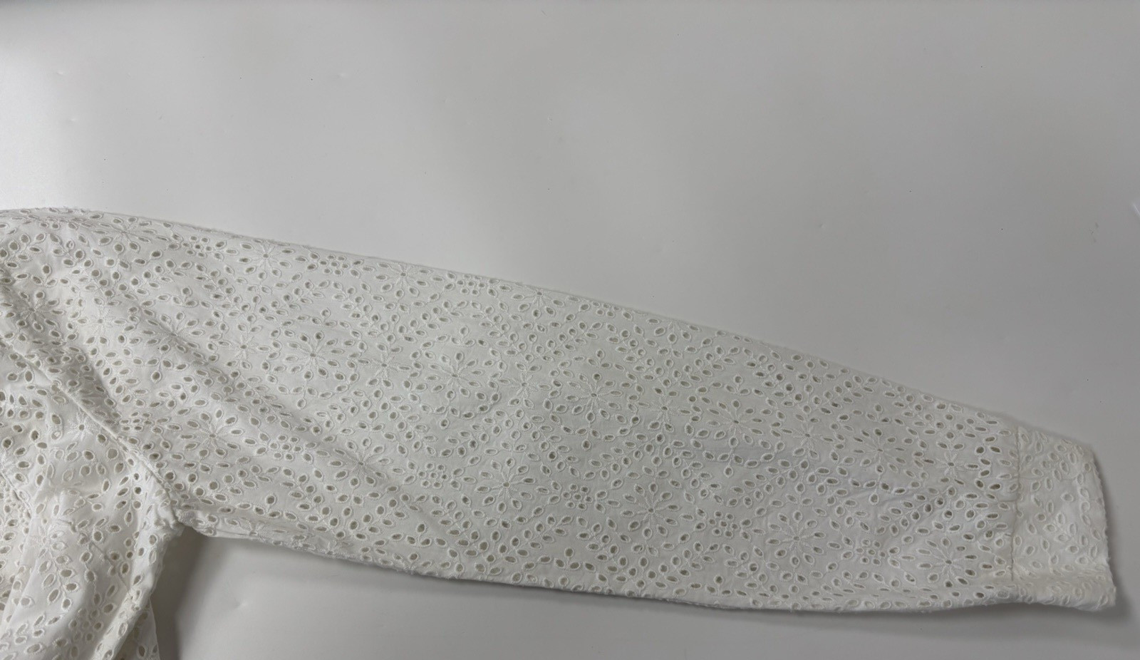 Boden White Eyelet Embroidered Cotton Blouse Women’s UK 12 US 8 Button Front