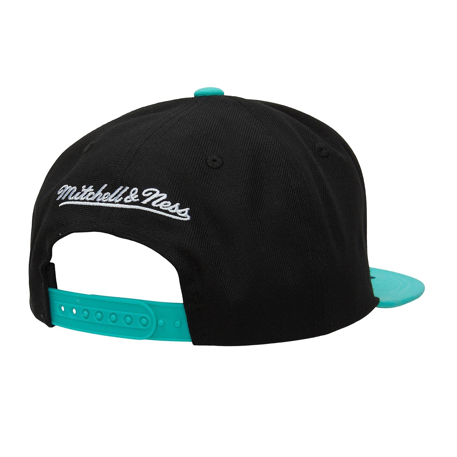 MENS MITCHELL & NESS NBA LOGO BILL SNAPBACK HWC SPURS – BLACK-TEAL