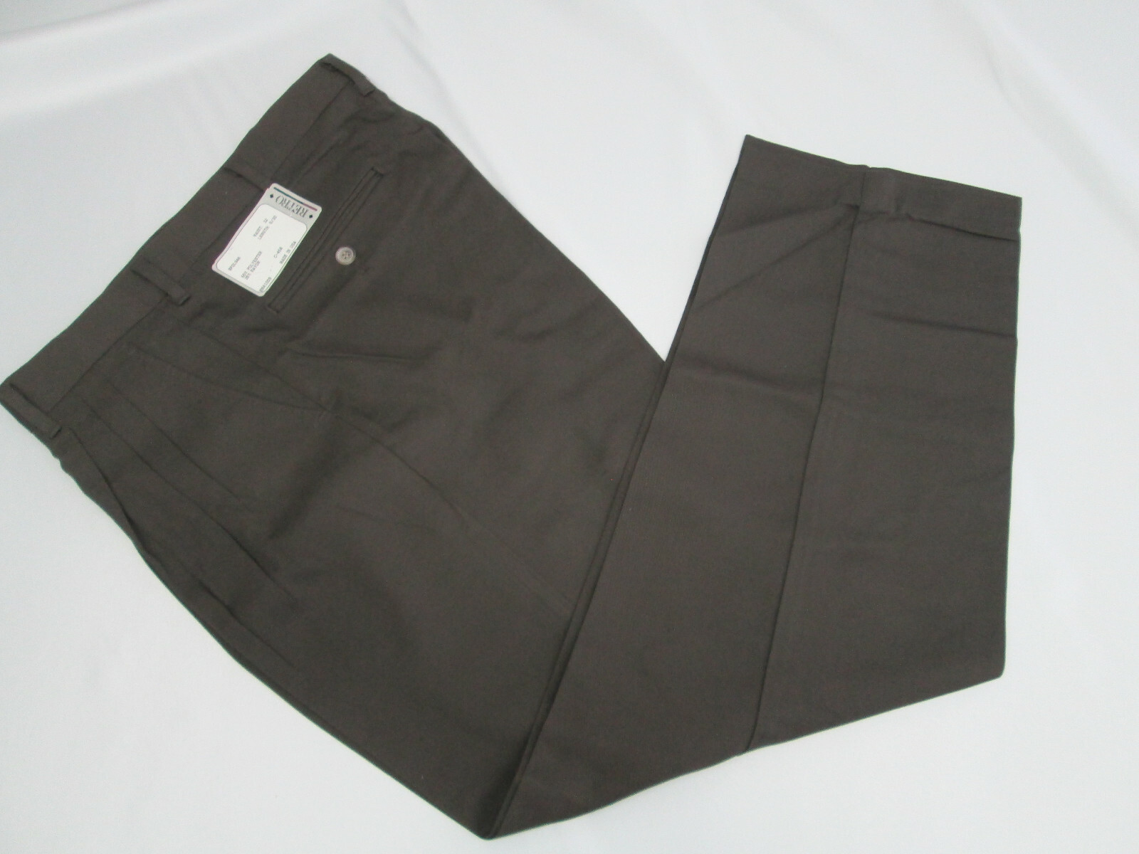 Mens pants Brown 29 30 31 32 33 34 36 38 hemmed 30 32 34 Retro Pleated Dress NEW