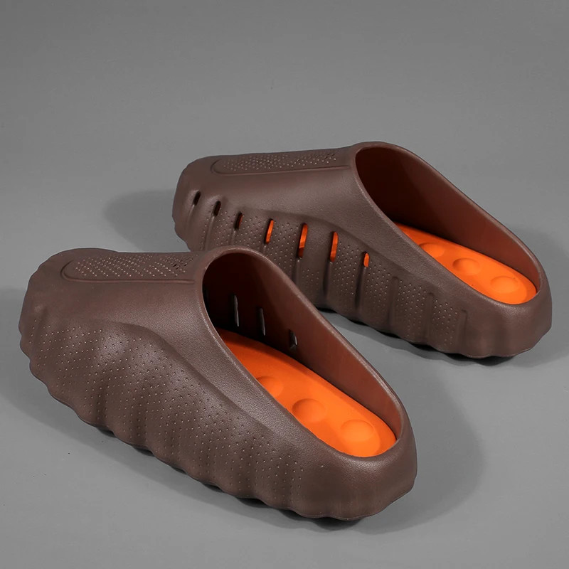 New Men’S Slippers Outdoor Soft Thick Sole Slides Breathable Sandals Non-Slip Ba