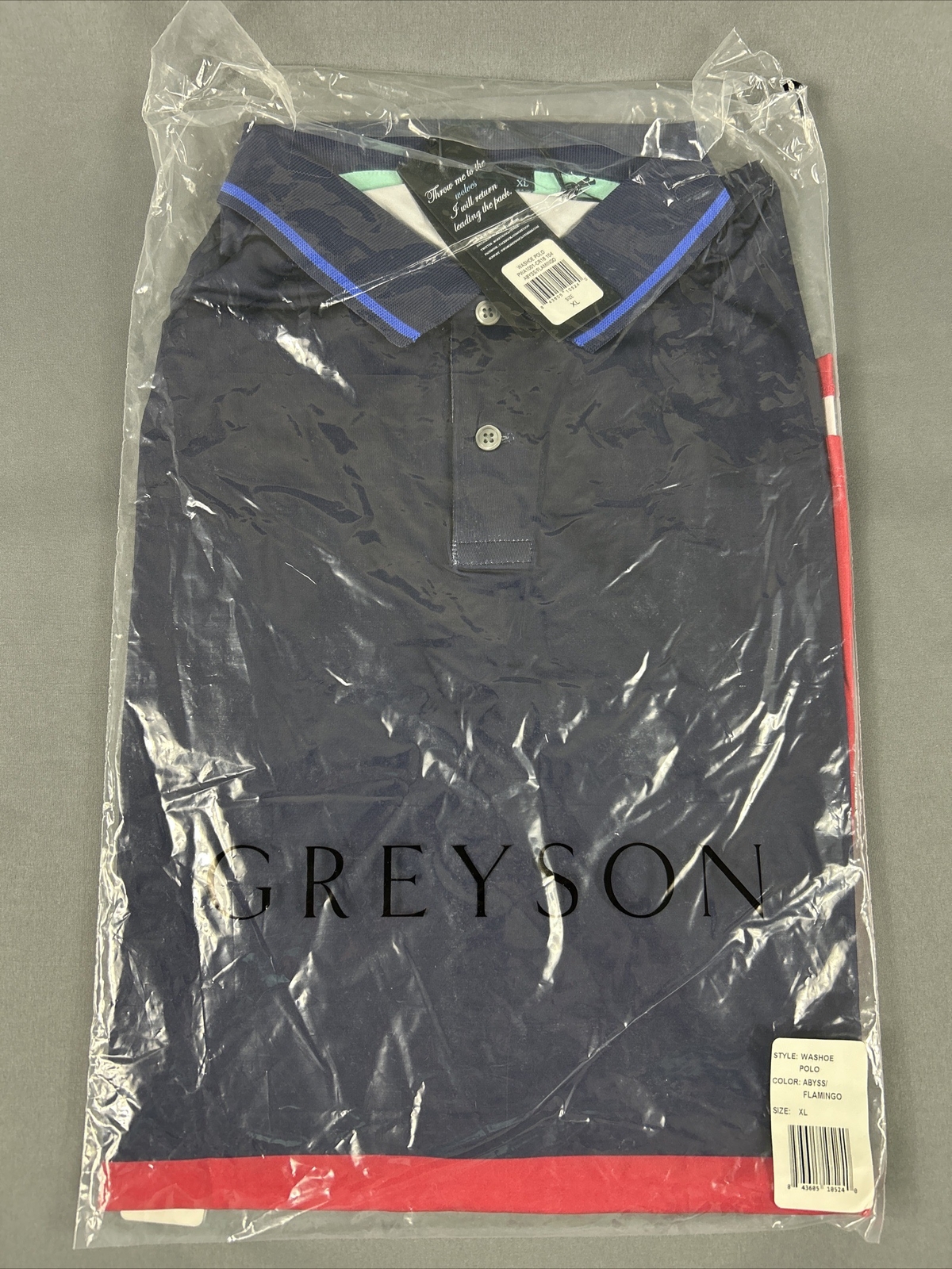 Greyson Golf Shirt Polo Washoe XL Abyss Flamingo Colorblock NWT MSRP $90