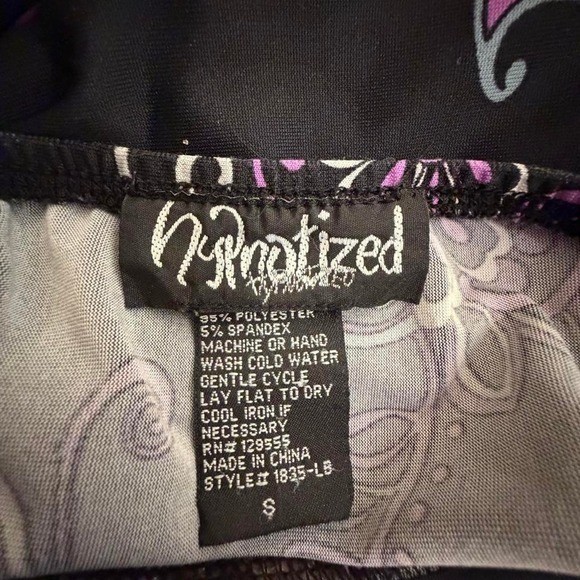 Y2K Hypnotized Black Purple Floral Halter Maxi Dress Size S