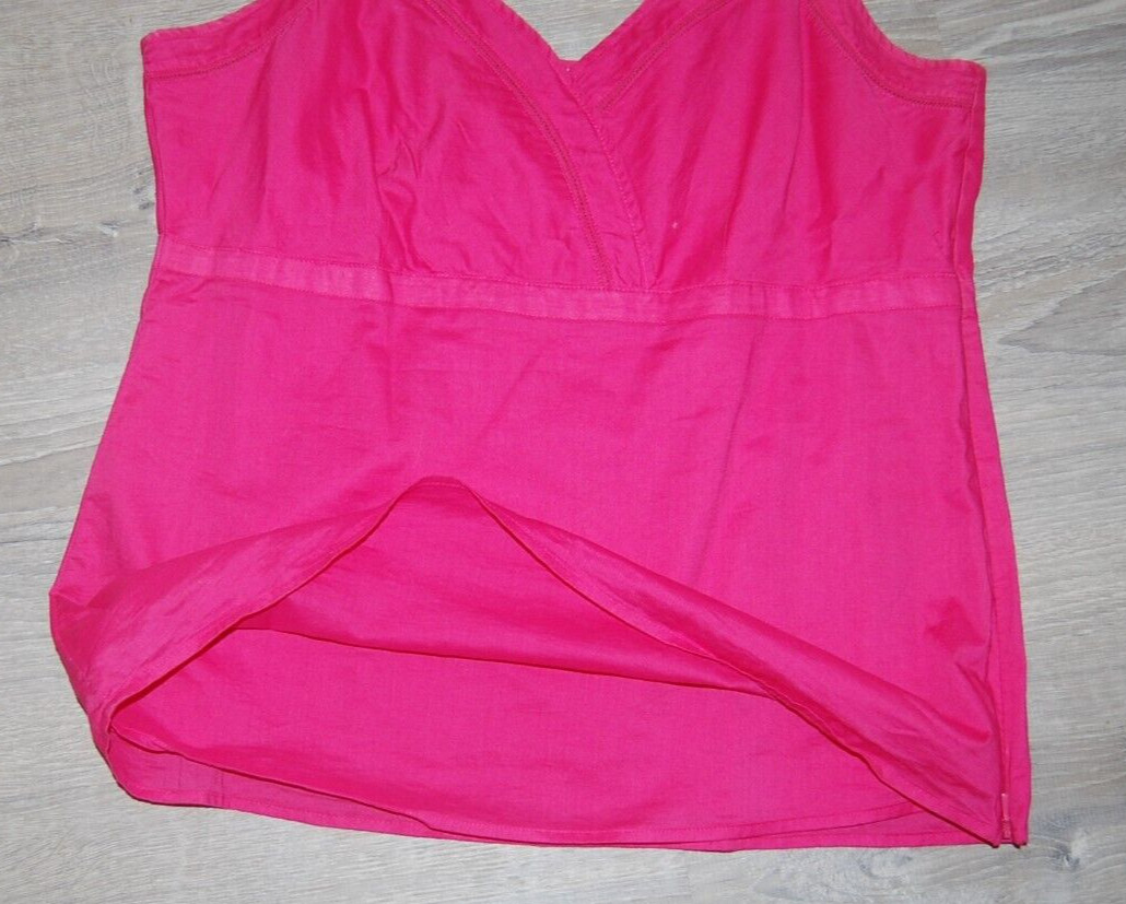 Gap Top Size Large Pink Pull Over Sleeveless Side Zipper Tank Top Lined