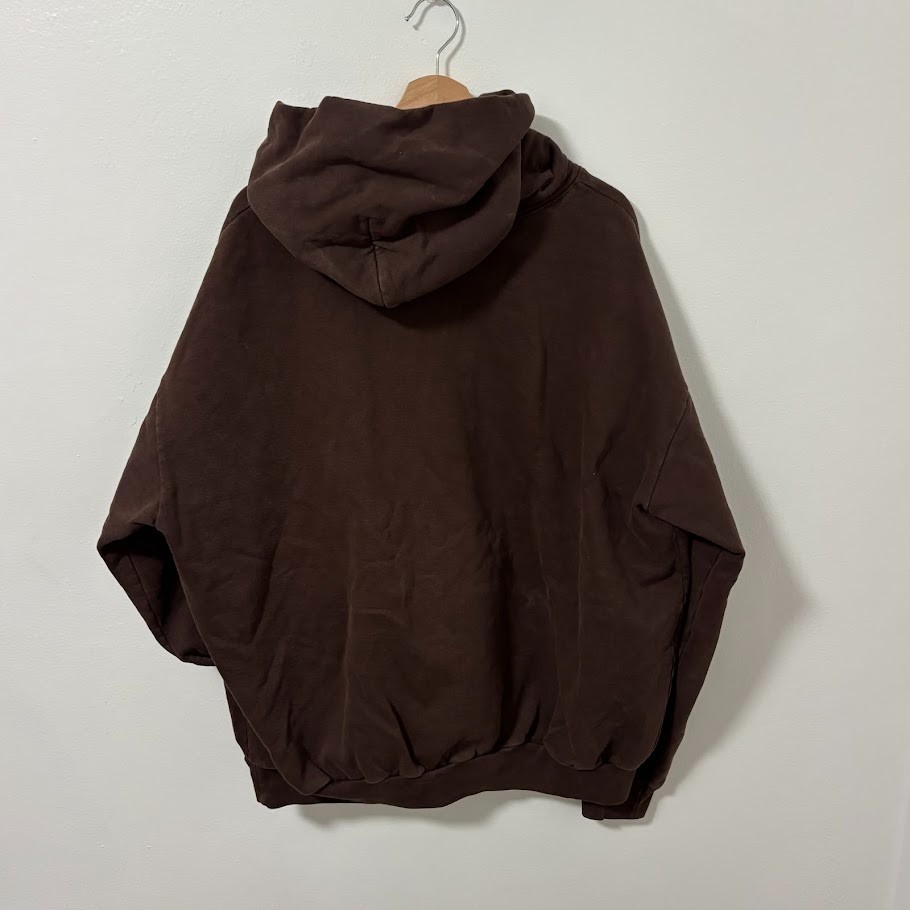Los Angeles Apparel Heavy Fleece Pullover 14 Oz Brown Hoodie Size 2XL
