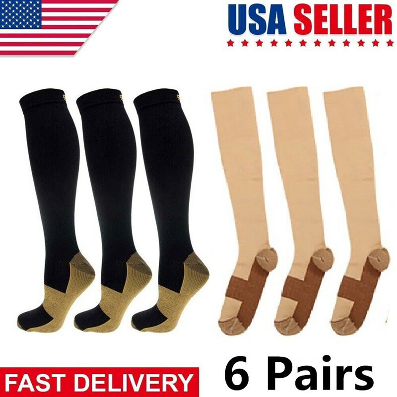 Copper Compression Socks Everyday Use for Diabetic Socks, Reduce Swelling & Pain