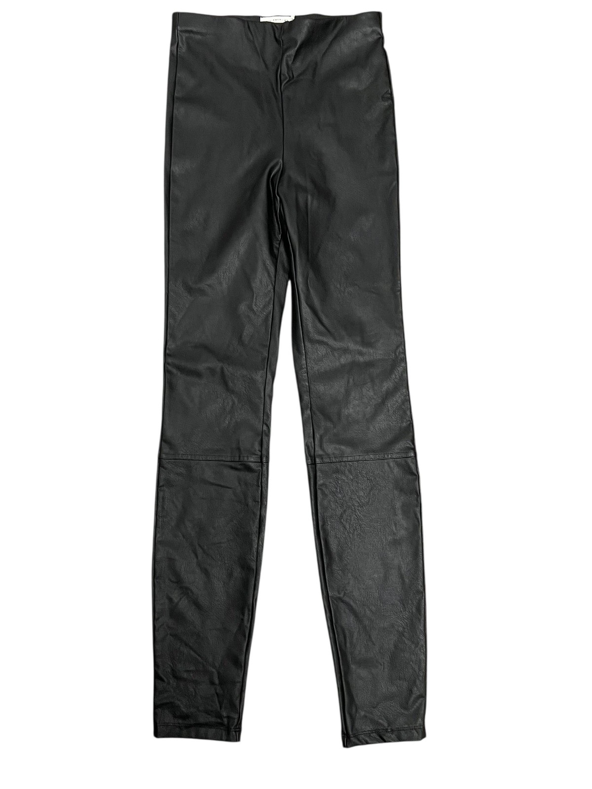 Good American Pants Womens 1 (S) Black Good Legs Faux Leather Leggings High Rise