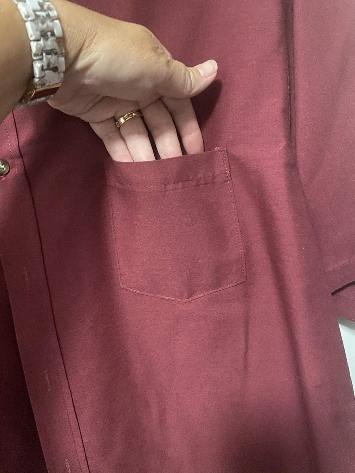 Red Kap SP80 Mens XL Maroon Work Shirt Short Sleeve Industrial Pocket