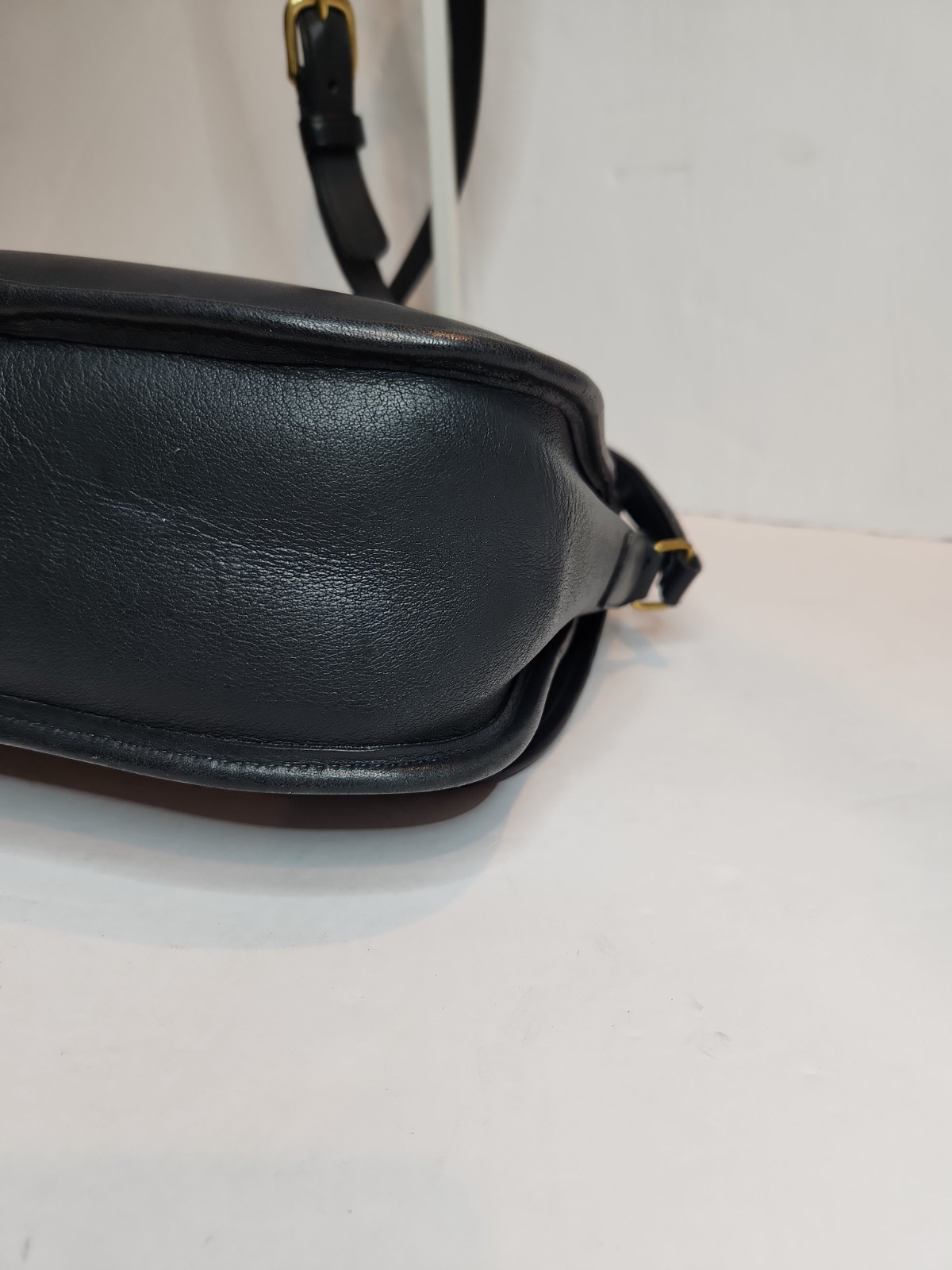 Authentic VTG COACH City Bag & Wallet Blk Lthr Crossbody Shoulder Turn Lock 90’s