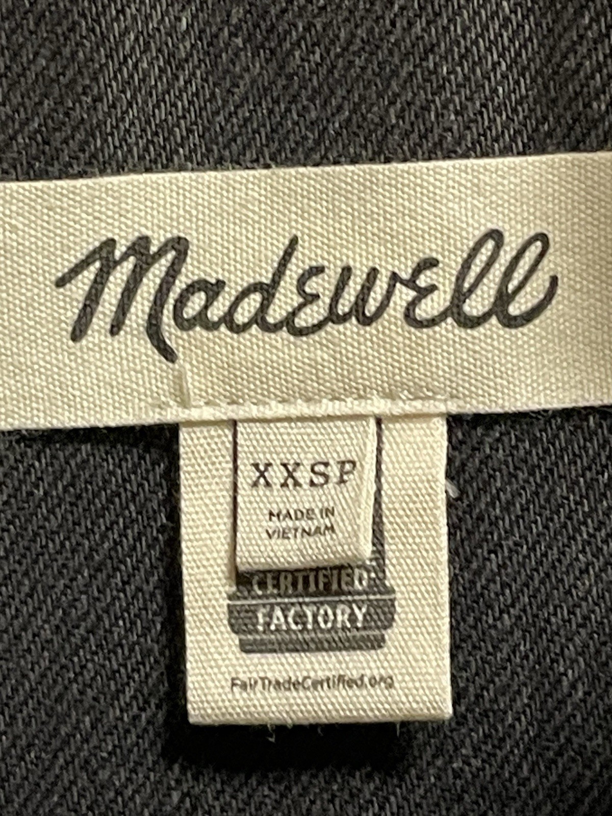 Madewell Petite Denim Oversized Carpenter Overalls SZ XXSP Black Wash Knee Guard