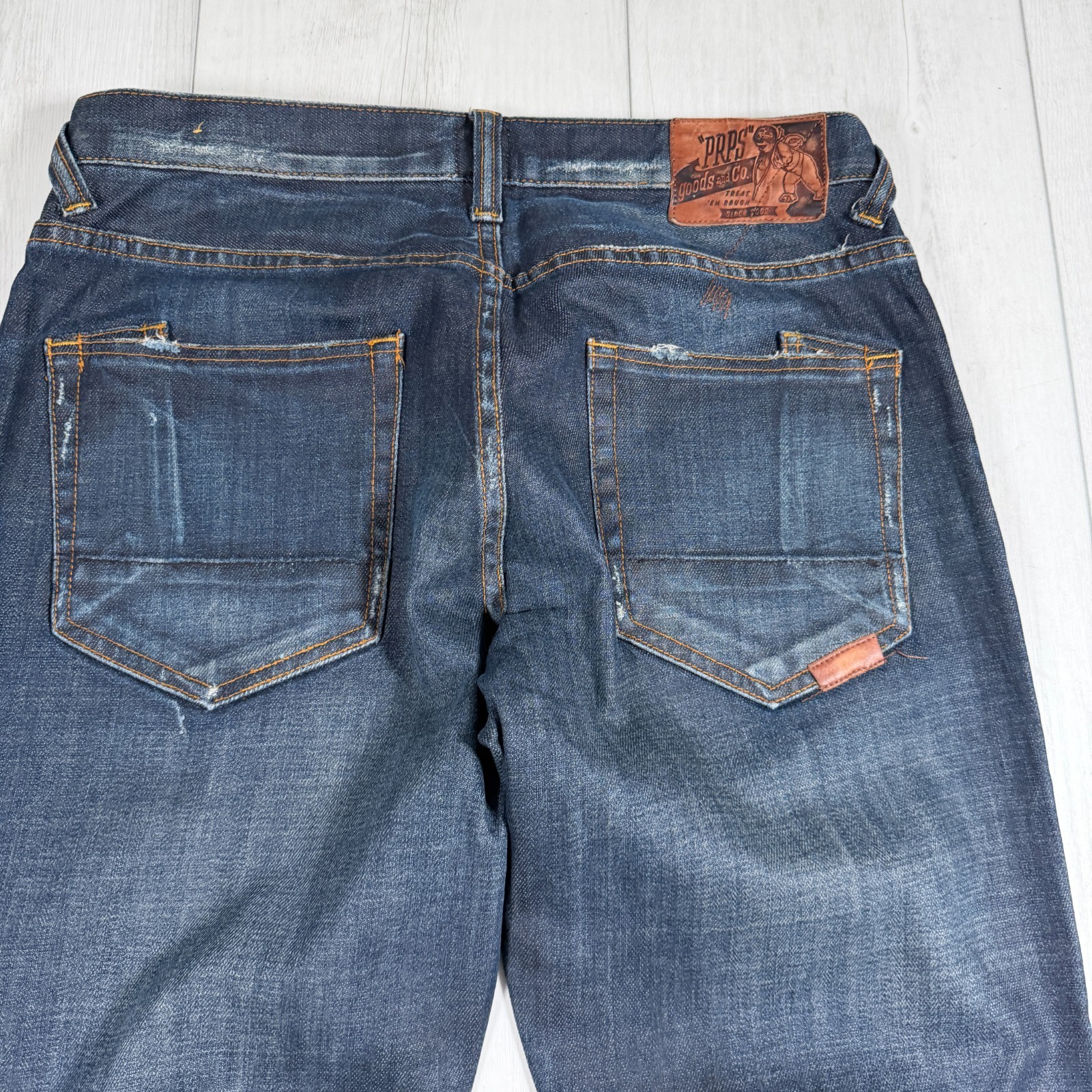 PRPS Barracuda Distressed Blue Denim Jeans Mens 32X28 E57P50NX