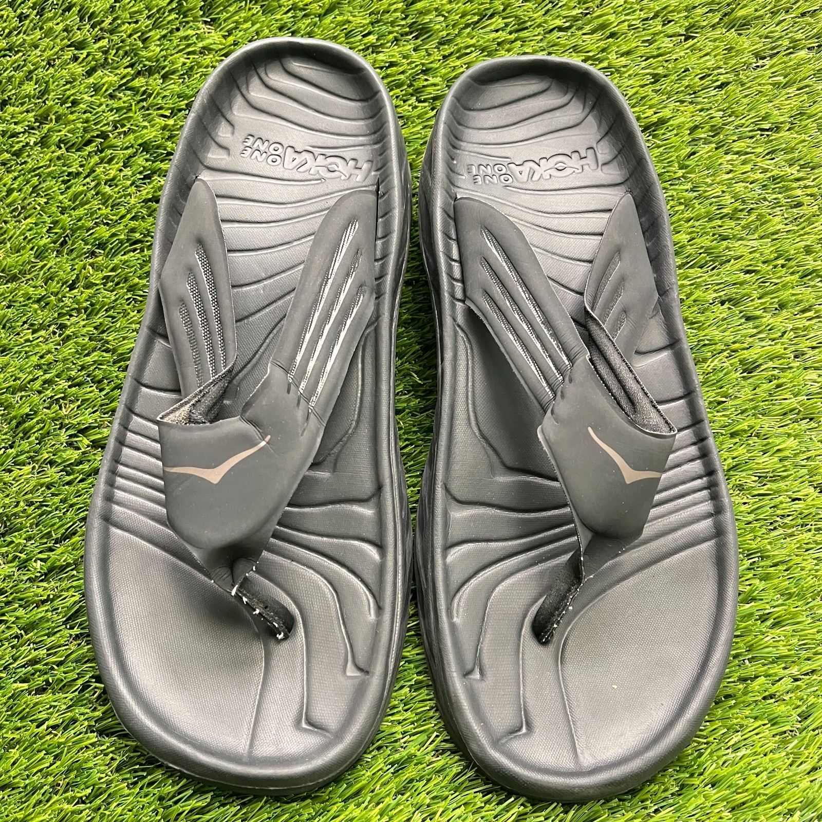 Hoka One One Ora Recovery Flip Mens Size 12 Black Beach Outdoor Thong Sandals