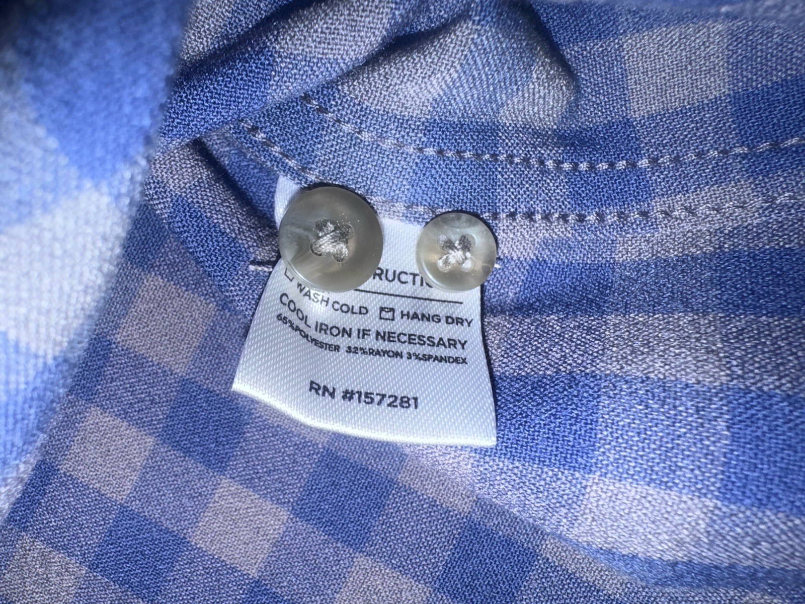 Mizzen + Main Gingham City Flannel Shirt Classic Oxford Blue Gray Men’s Medium