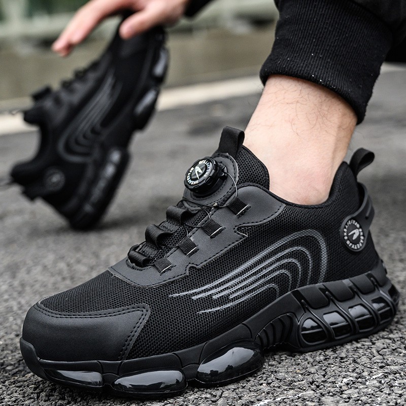Steel Toe Shoes Men Lightweight Anti-smash Steel Toe Sneakers Indestructible