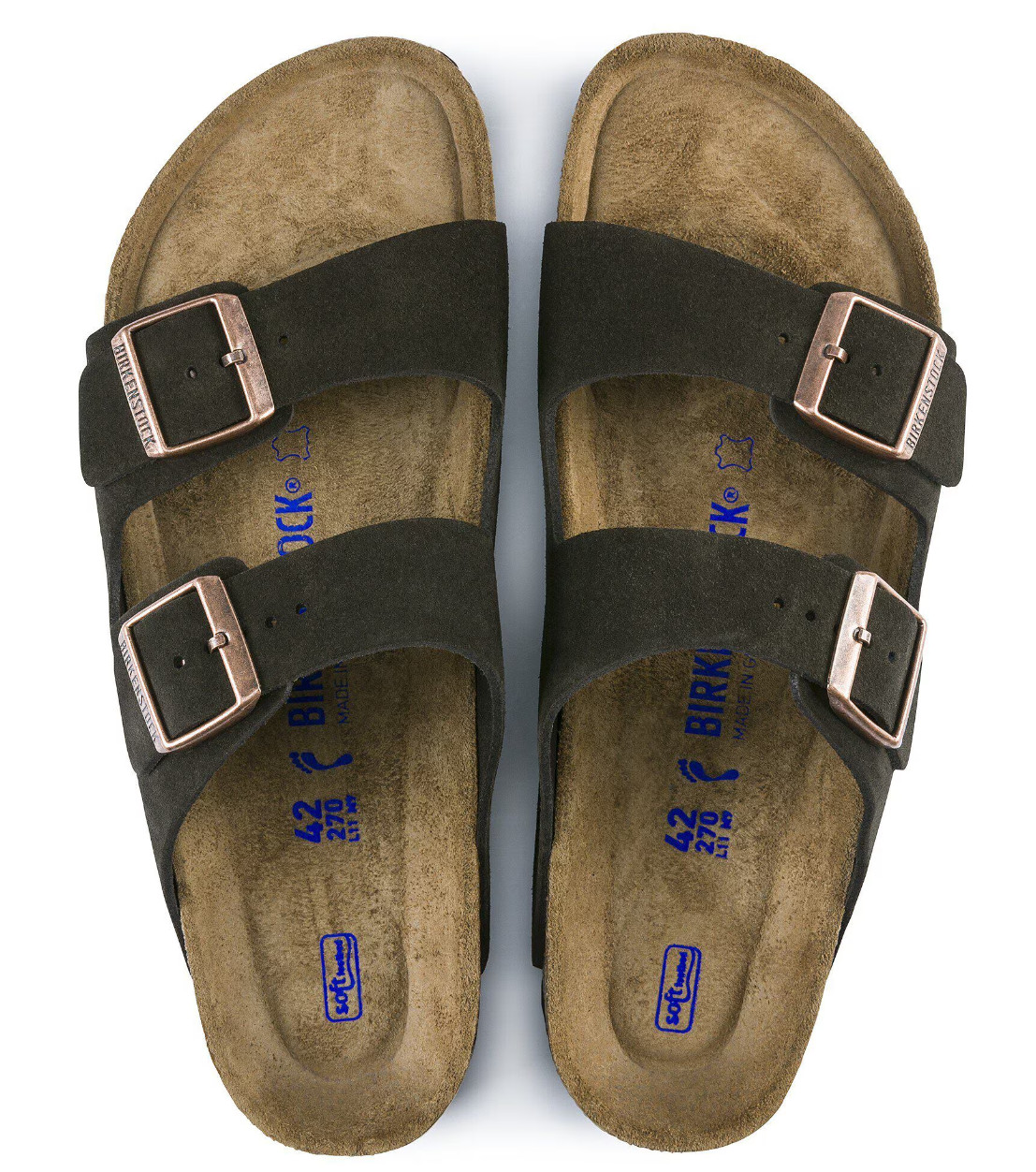 Birkenstock Arizona Mocha Suede Soft Footbed Unisex Sandals Narrow/Wide EU37-45