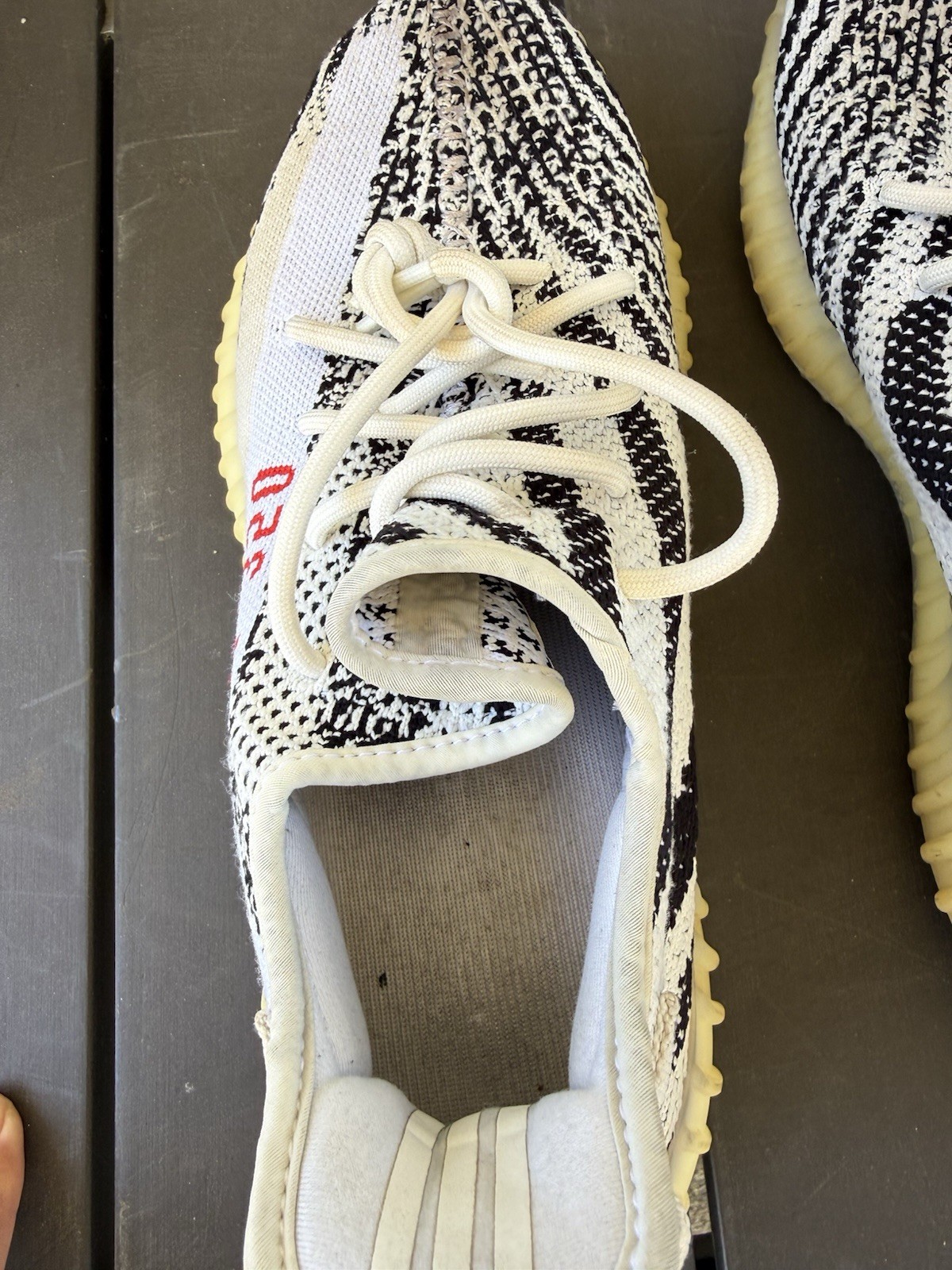 Adidas Yeezy Boost 350 V2 Low Zebra Size 11 *No Box 791001 Black White