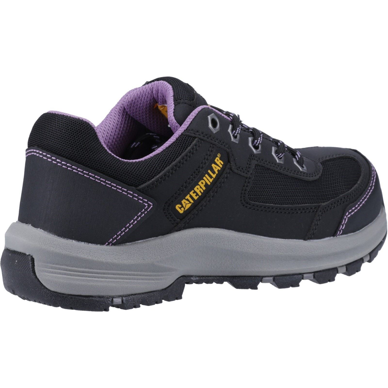 Caterpillar Elmore Black Microfibre/Mesh/PVC Female Trainers Safety
