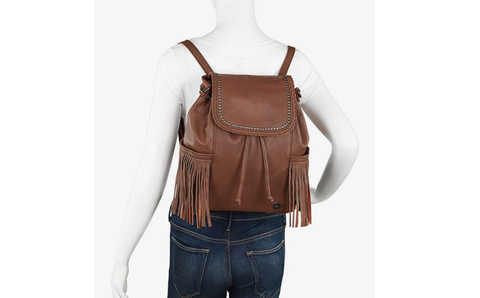 The Sak Avalon Fringed Convertible Backpack Handbag, Sierra Brown