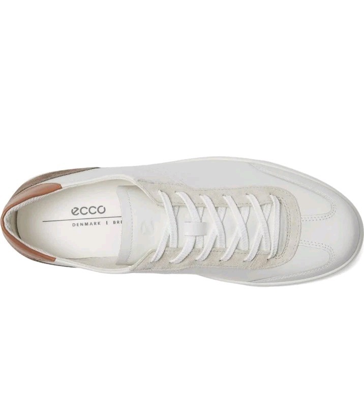 ECCO Men’s Street Lite Retro Sneaker White Gravel Cashmere EU 43 Size 9 – 9.5 US