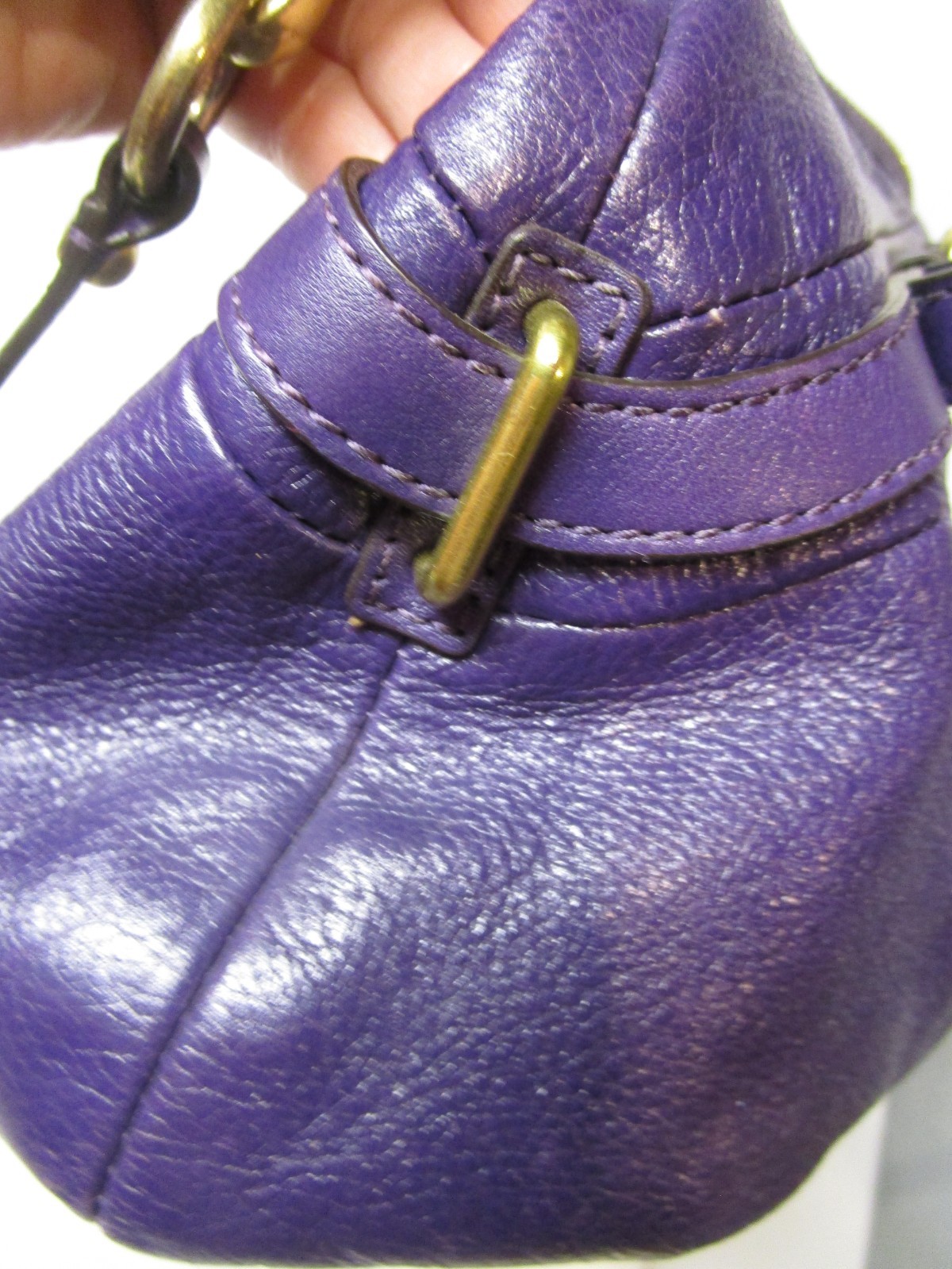 Women’s Coach Madison Sophia Shoulder Bag Purple Leather #15960