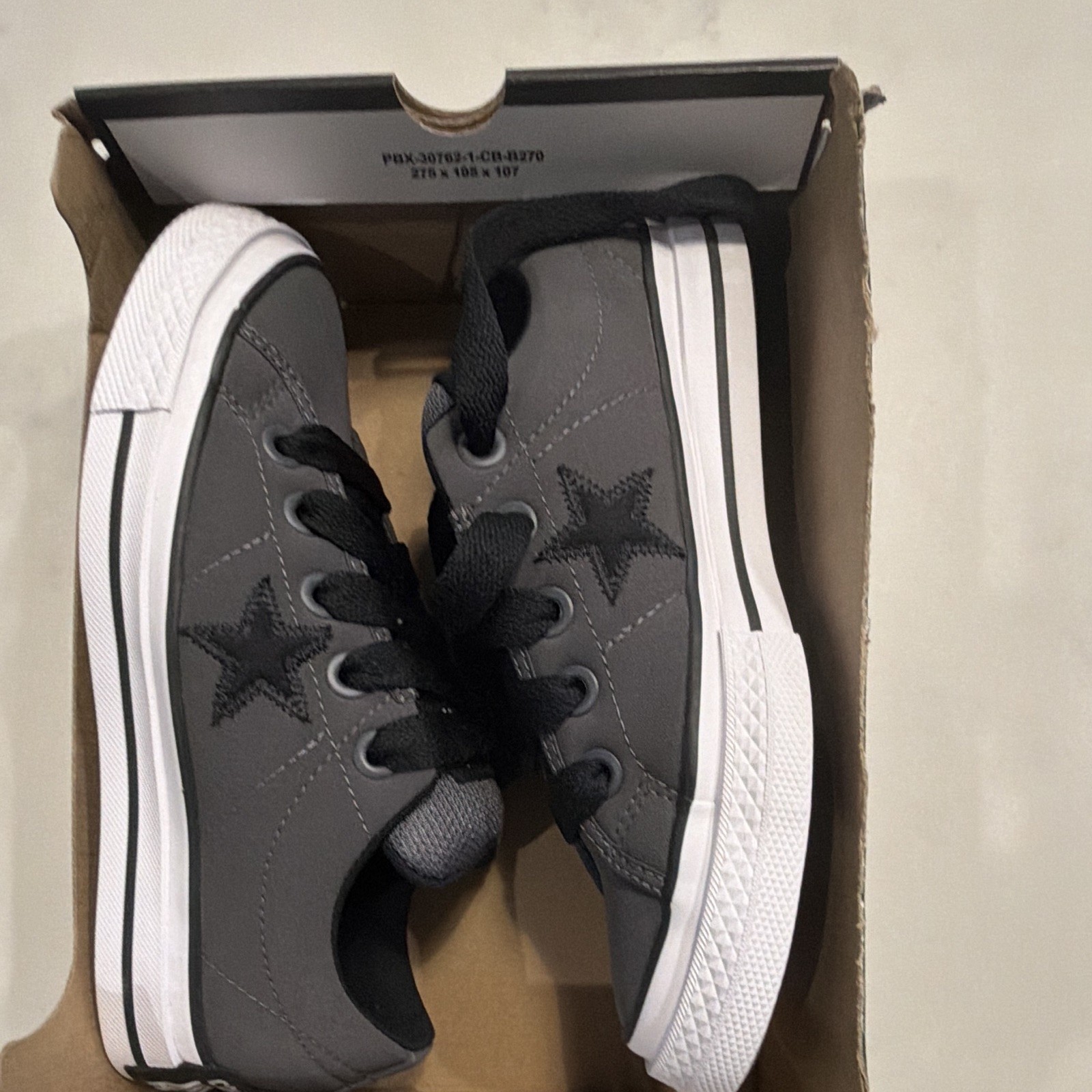 Converse One Star Low Top Canvas Sneakers Dark Matter Black White A14729C