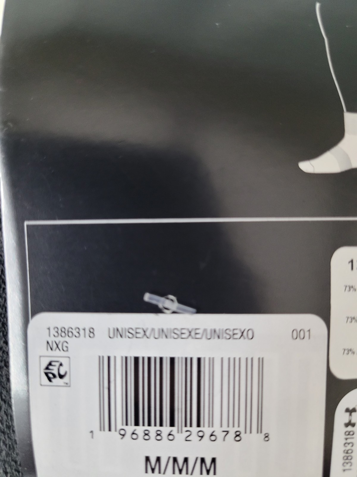 Under Armour Training Cotton Quarter Socks 6 Pair Black Arch Support Lock In Fit