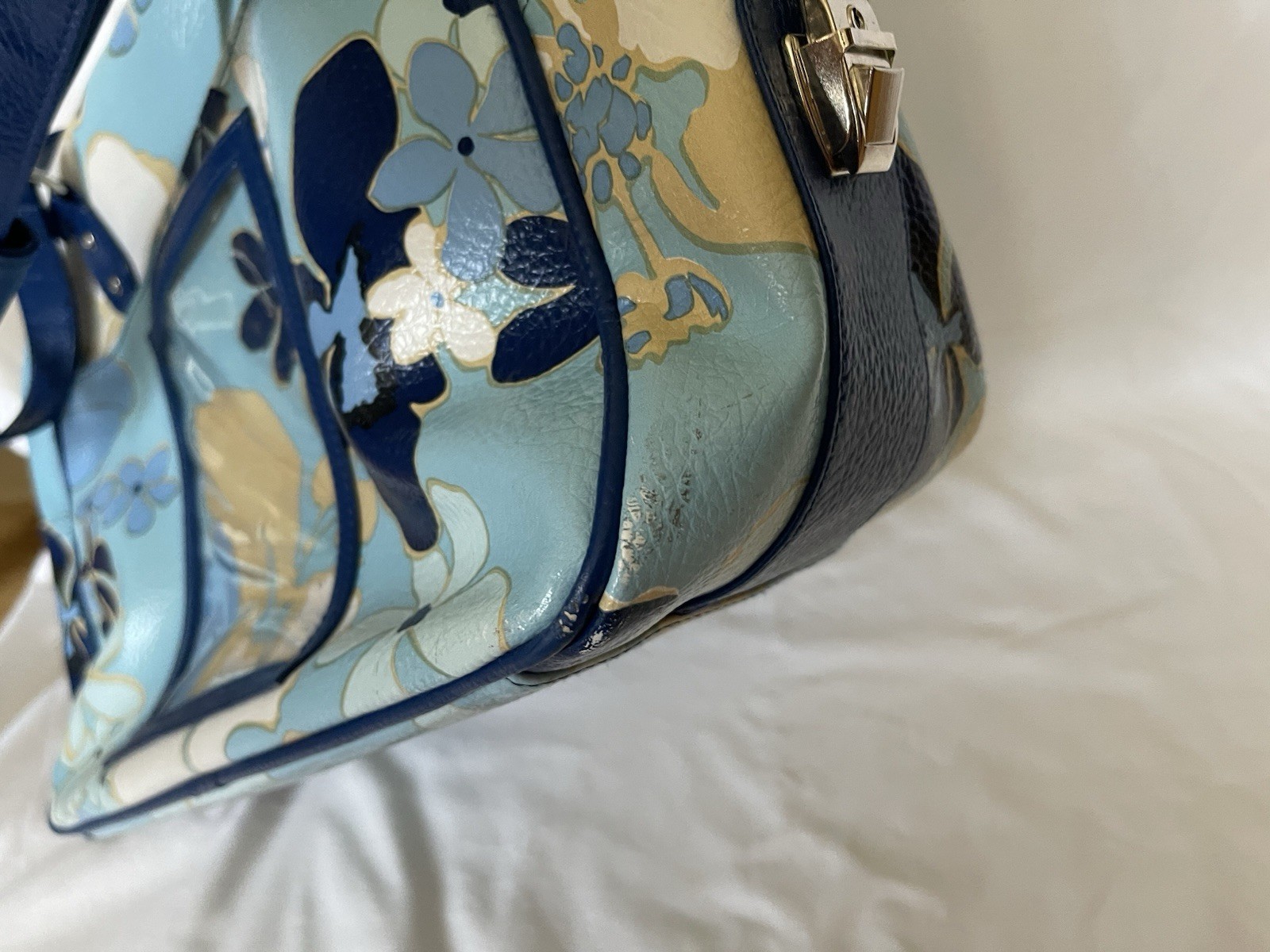 Vintage Roxy Weekender Bag Carry-On Luggage Purse Vinyl See Pics and Description