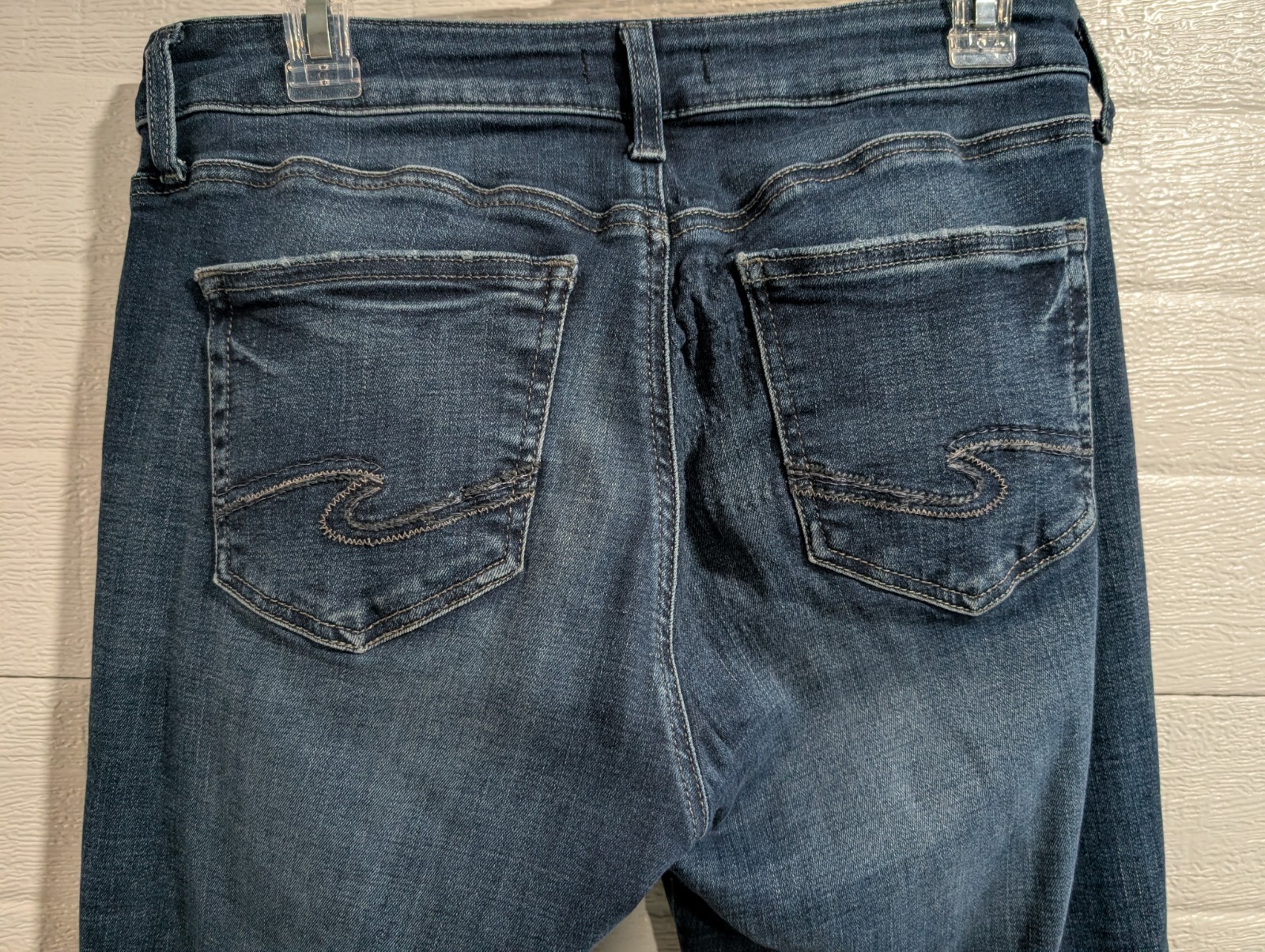 Silver Jeans Co Suki Straight Curvy Fit Jeans W31 L31 Blue Stretch Denim Women’s