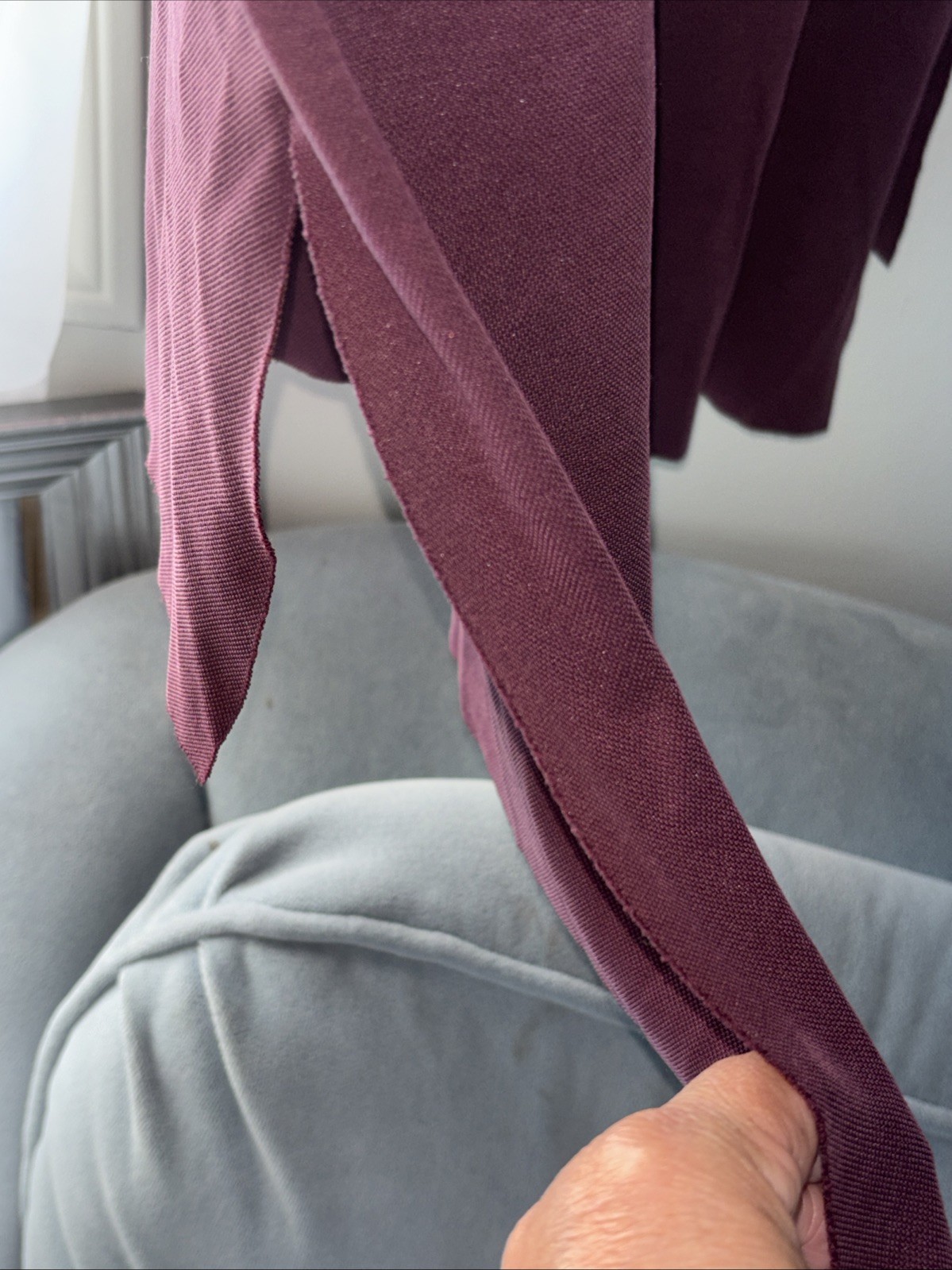 Trouvé Women’s Size L Purple Top High Low Bottom Long Sleeves V Neck