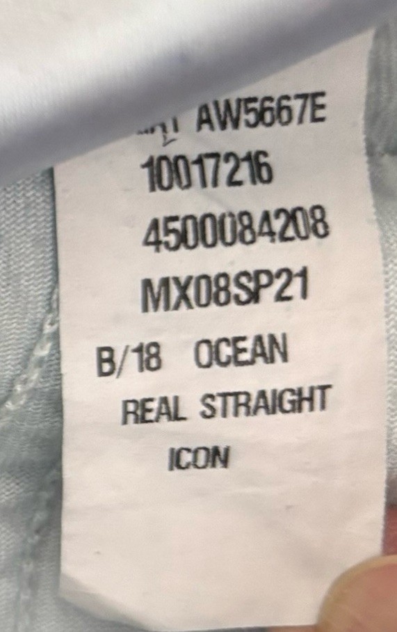 Ariat REAL Womens Jeans Straight Leg Icon Womens 30×33.5 Ocean Stretch Low-Rise