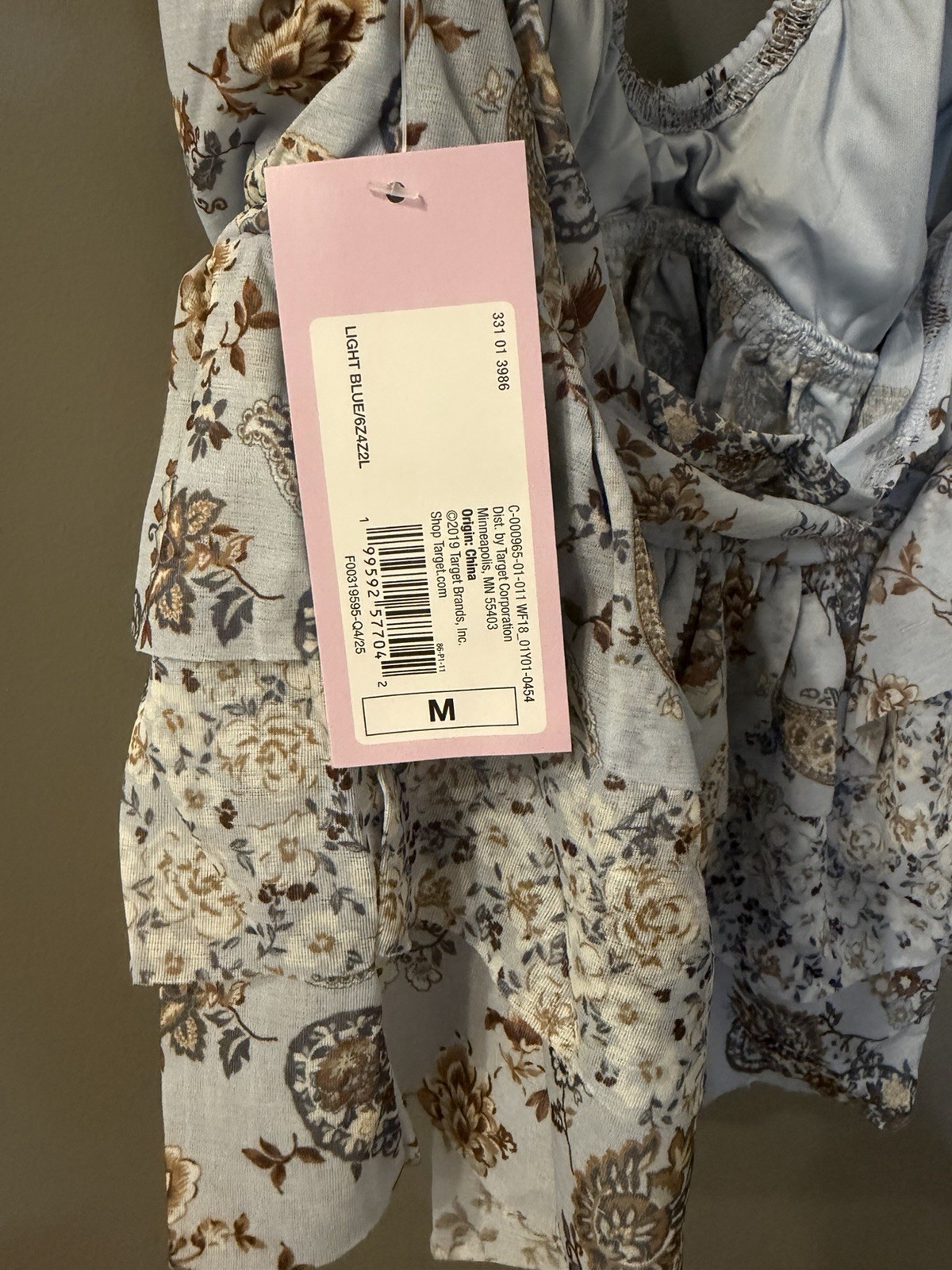 Medium NWT! Wild Fable Light Blue Floral Ruffle Tie halter Cami Top